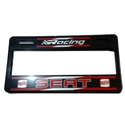 Pser-seat rojo PORTA PLACA SERIGRAFIADO (PAR)