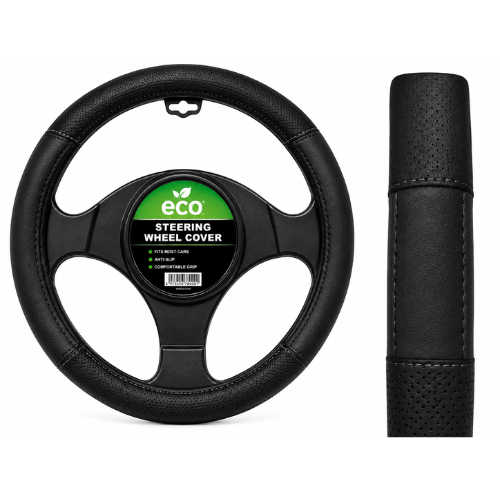 QXZY014_BK FUNDA DE VOLANTE AUTOMOTRIZ 100% PIEL GENUINA NEGRO