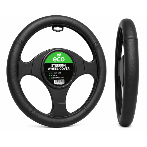 QXZY024_BK FUNDA DE VOLANTE AUTOMOTRIZ 100% PIEL GENUINA NEGRO