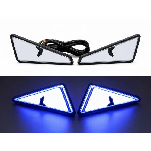 S102-A BLUE ADORNO CON LUZ LED PARA MOTOCICLETA 12V AZUL