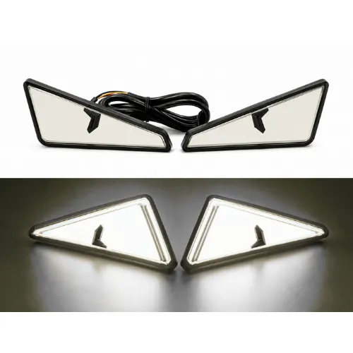 S102-A WHITE ADORNO CON LUZ LED PARA MOTOCICLETA 12V BLANCO