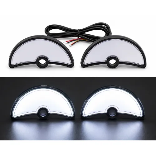 S102-B WHITE ADORNO CON LUZ LED PARA MOTOCICLETA 12V BLANCO
