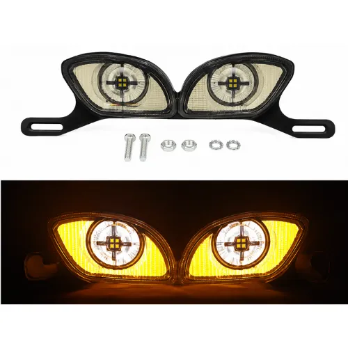 T42-A YELLOW ADORNO CON LUZ LED PARA PLACA 12V AMARILLO