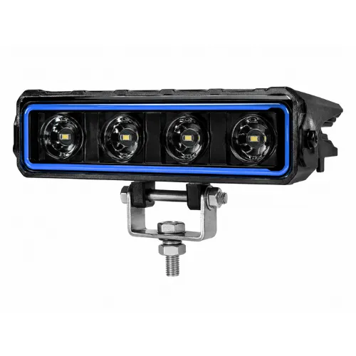 LUZ DE 4 LEDS BICOLOR CON DRL AZUL 12/24V