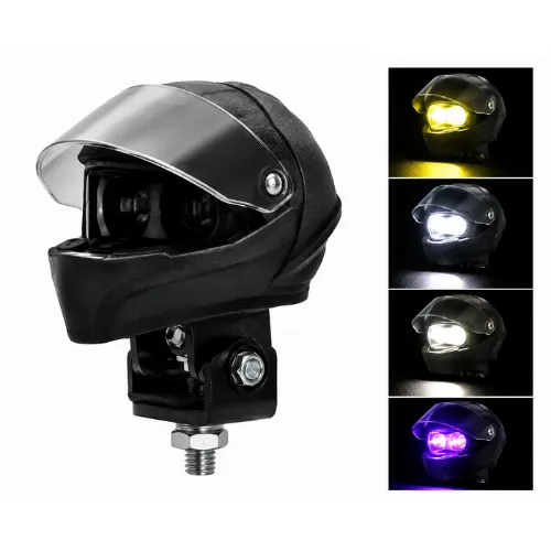 U202 LUZ DE 2 LEDS BICOLOR COLOR NEGRO LUZ FIJA Y ESTROBO 6.9X8.4X9.5CM 12/24V