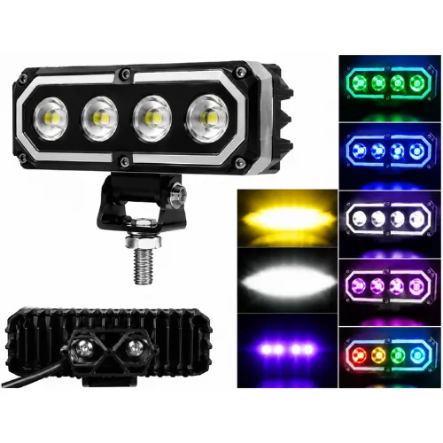 U215-4 LUZ DE 3 LEDS BICOLOR CON DRL 7 COLORES LUZ FIJA Y ESTROBO 14.2X7X8.1CM 12/24V