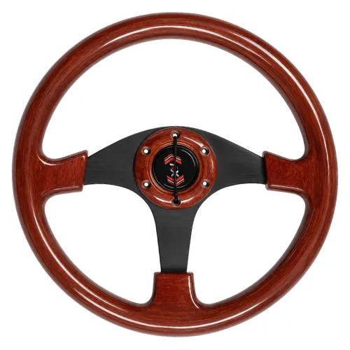 VOLANTE AUTOMOTRIZ DE ALUMINIO 32 CM MADERA