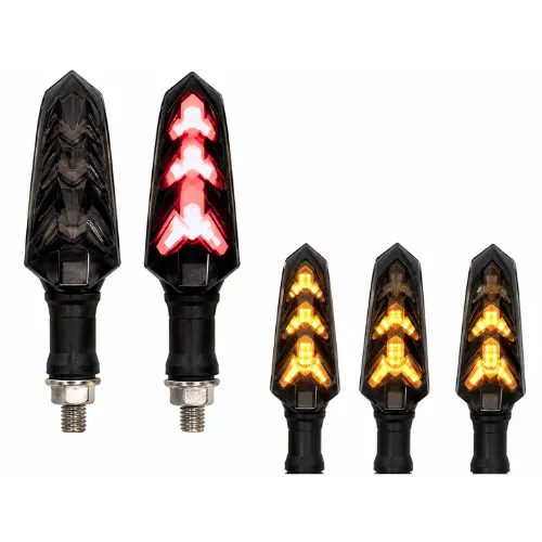 LUZ LED DIRECCIONAL UNIVERSAL PARA MOTOCICLETA ROJO