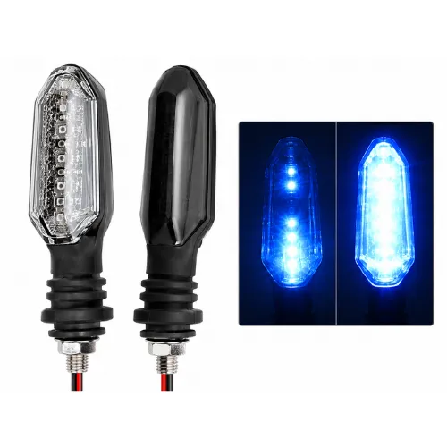 LUZ LED DIRECCIONAL UNIVERSAL PARA MOTOCICLETA AZUL