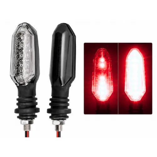 LUZ LED DIRECCIONAL UNIVERSAL PARA MOTOCICLETA ROJO