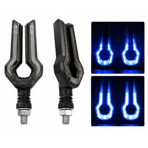 LUZ LED DIRECCIONAL UNIVERSAL PARA MOTOCICLETA AZUL