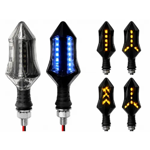 LUZ LED DIRECCIONAL UNIVERSAL PARA MOTOCICLETA AZUL