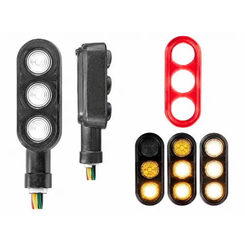 LUZ LED DIRECCIONAL UNIVERSAL PARA MOTOCICLETA ROJO