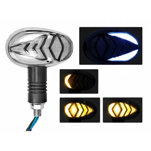 LUZ LED DIRECCIONAL UNIVERSAL PARA MOTOCICLETA AZUL
