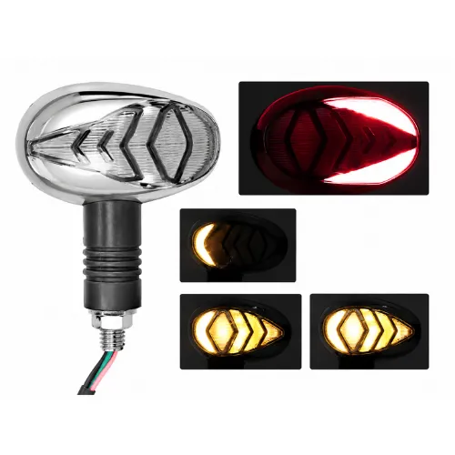 LUZ LED DIRECCIONAL UNIVERSAL PARA MOTOCICLETA ROJO