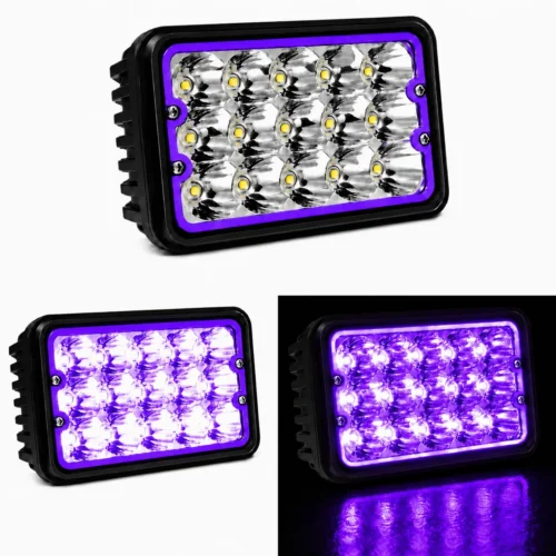 5 MORADO UNIDAD 5in CON 15 HIPER-LEDS DE 3W C/U OJO DE ANGEL MORADO (PAR)