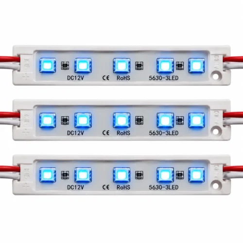 MODULO DE LEDS 5*5050 SMD AZUL 7.6 X 1.4 X 0.5CM (20 PZAS)