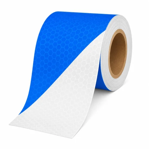 CINTA BARRICADA 5CMX45M AZUL BLANCO (RLL 45M)