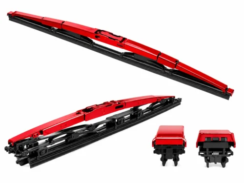 LIMPIAPARABRISAS DOBLE DELGADO 18" ROJO (PAR)