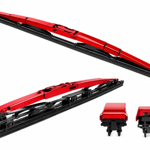 LIMPIAPARABRISAS DOBLE DELGADO 18" ROJO (PAR)