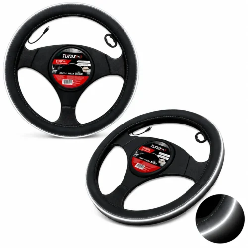 BLANCO FUNDA PARA VOLANTE 38CM NEGRA CON LUZ BLANCA
