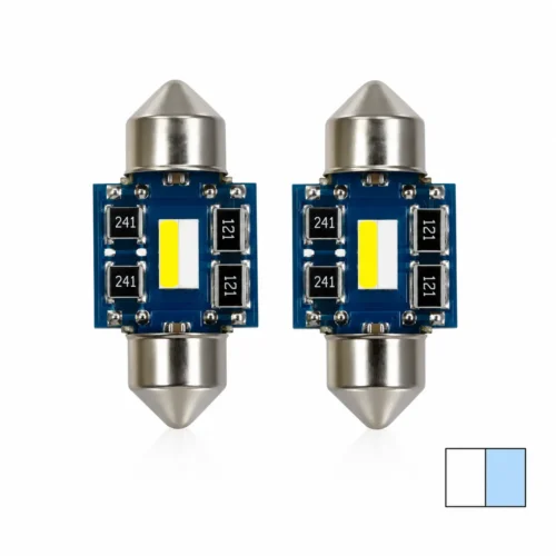 FOCO DE LED PARA DOMO 31MM-2-1860 12V LUZBLANCA Y AZUL ICE
