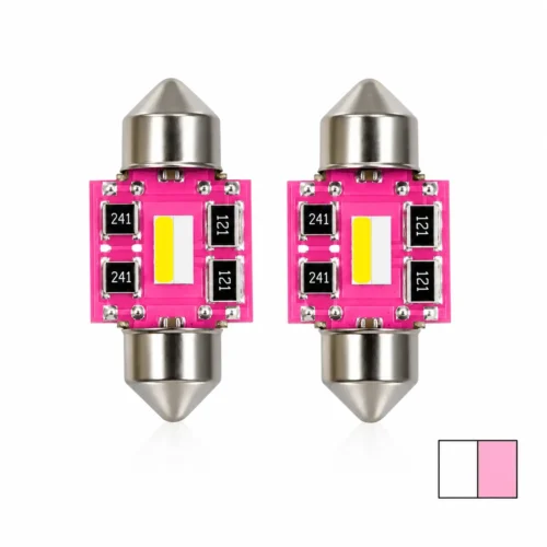 FOCO DE LED PARA DOMO 31MM-2-1860 12V LUZBLANCA Y ROSA