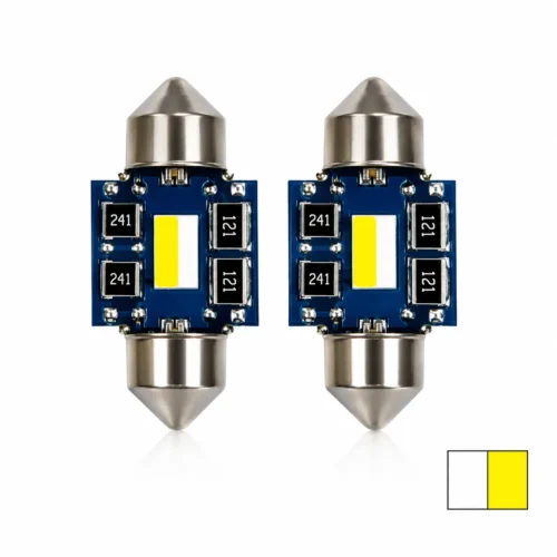 FOCO DE LED PARA DOMO 31MM-2-1860 12V LUZBLANCA Y AMARILLO