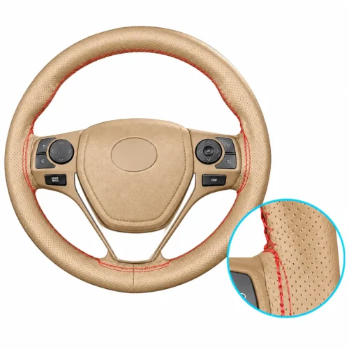 CAMEL FUNDA DE VOLANTE 100% PIEL PARA COSER AUTO 38CM CAMEL