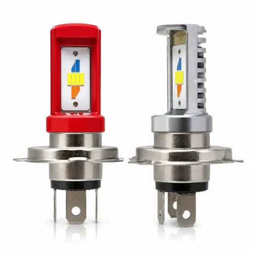FOCO DE LED PARA MOTOCICLETA 18W ENTRADA H4 ROJO (PZA)