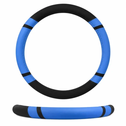 FU-3-357NB FUNDA PARA VOLANTE MEDIANA DE 38 CM DE COLOR NEGRO CON AZUL. (PIEZA)