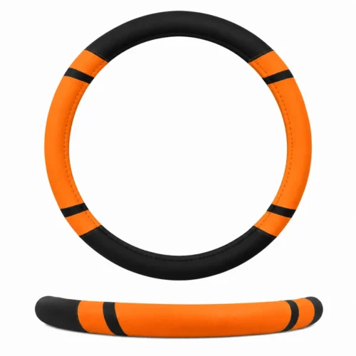 FU-3-357NO FUNDA PARA VOLANTE MEDIANA DE 38 CM DE COLOR NEGRO CON NARANJA. (PIEZA)