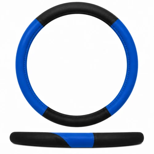 FU-3-361NB FUNDA PARA VOLANTE MEDIANA DE 38 CM DE COLOR NEGRO CON AZUL. (PIEZA)