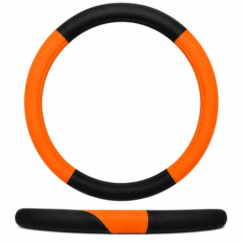 FU-3-361NO FUNDA PARA VOLANTE MEDIANA DE 38 CM DE COLOR NEGRO CON NARANJA. (PIEZA)