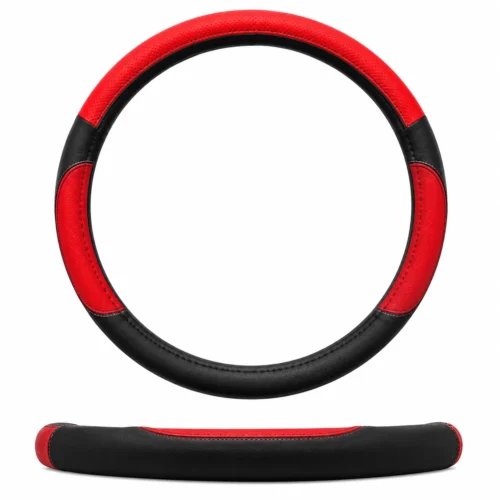 FU-3-362NR FUNDA PARA VOLANTE MEDIANA DE 38 CM DE COLOR NEGRO CON ROJO. (PIEZA)