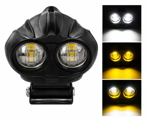 FARO DE LED BICOLOR CUERPO METÁLICO LUZ
FIJA 12/24V