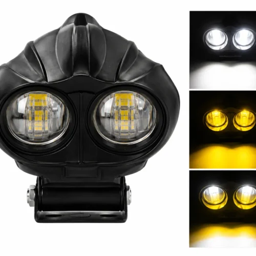 FARO DE LED BICOLOR CUERPO METÁLICO LUZ
FIJA 12/24V