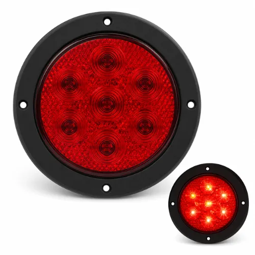 PLAFON UNIVERSAL REDONDO 12 LEDS BASE NEGRA 12V/24V ROJO