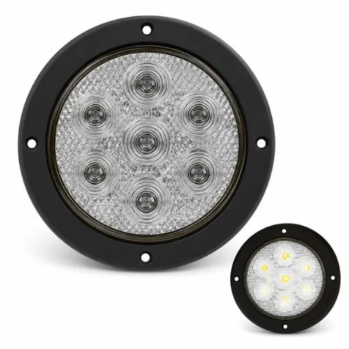 PLAFON UNIVERSAL REDONDO 12 LEDS BASE NEGRA 12V/24V BLANCO