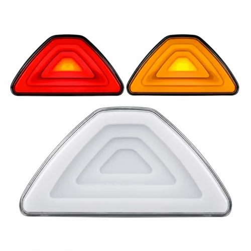 LUZ DE STOP UNIVERSAL LED 12V ROJO AMBAR  LUZ FIJA + TIPO ESCALERA + ESTROBO (PZA)