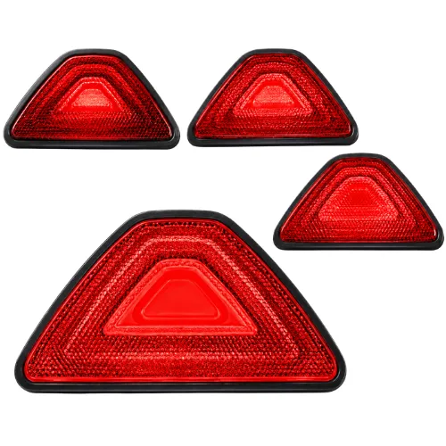 LUZ DE STOP UNIVERSAL LED 12V ROJO LUZ FIJA + TIPO ESCALERA + ESTROBO