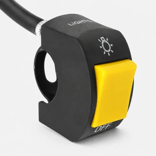 SWITCH PARA MOTOCICLETA 1 BOTON AMARILLO (PZA)