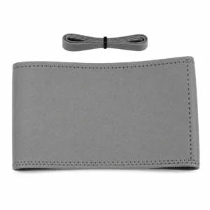 FUNDA DE VOLANTE 100% PIEL PREMIUM ALTACALIDAD PARA AUTO 38CM GRIS