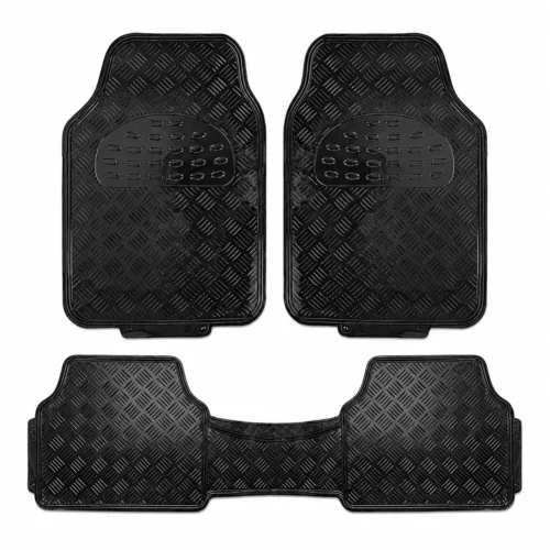 TAPETE CROMADO 3 PZAS NEGRO 3.7KG