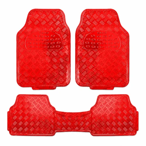 TAPETE CROMADO 3 PZAS ROJO 3.7KG