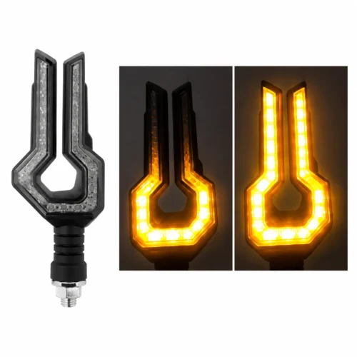 LUZ LED DIRECCIONAL UNIVERSAL PARA MOTOCICLETA AMARILLO (PAR)