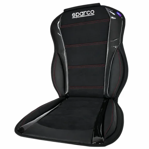 RESPALDO VENTILADO ERGONOMICO CON FIBRA NEGRO SPARCO