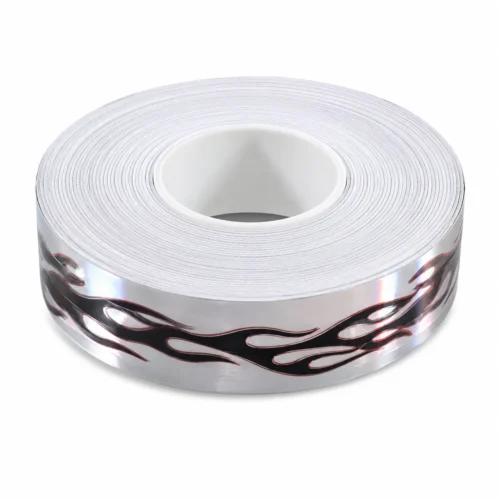 CINTA DE FILETEAR 10 MTS FLAMAS CROMADA