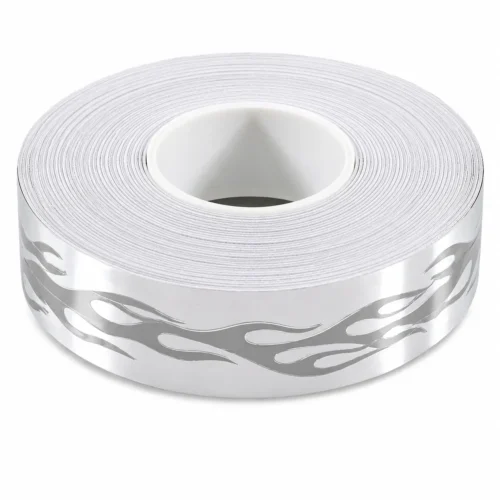 CINTA DE FILETEAR 10 MTS FLAMAS PLATA