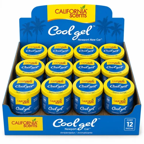 DEO-C12NC DESODORANTE CALIFORNIA SCENTS EN LATA EXHIBIDOR CON 12 PIEZAS NEW CAR (EXHIBIDOR)